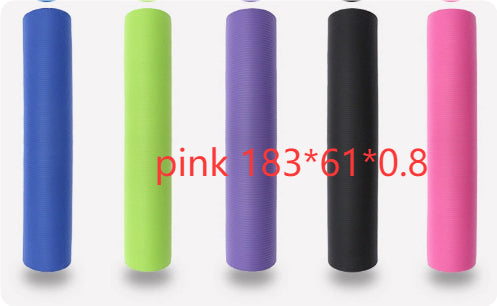 Eco-friendly NBR Yoga Mat - Pink 183x61x0.8 | Jewelry Fitness Skincare