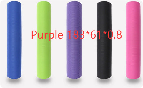 Eco-friendly NBR Yoga Mat - Purple 183x61x0.8 | Jewelry Fitness Skincare
