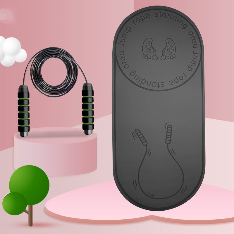 Fitness Mat Elasticity Rope Mat Durable Outdoor Yoga Mat Body Line Non-slip Mat Exercise Mute Yoga Mat High Density Board - Gray Yoga mat skipping rope | Jewelry Fitness Skincare