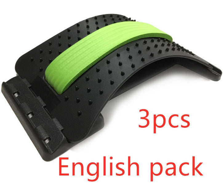 Lumbar Tractor Stretcher - Back Pain Relief Device - Black green 3PCEnglish | Jewelry Fitness Skincare