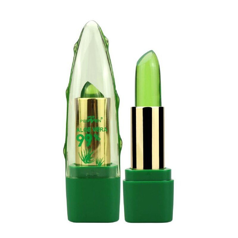 Aloe Vera Gel Color Changing Lipstick Gloss Moisturizer Anti-drying Desalination Fine-grain Lip Blam Care - | Jewelry Fitness Skincare