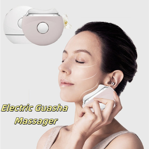 Electric Guasha Massager EMS Face Lifting Remove Edema Firming Skin Clod Heat Body Scraping Therapy Skincare Beauty Device - | Jewelry Fitness Skincare