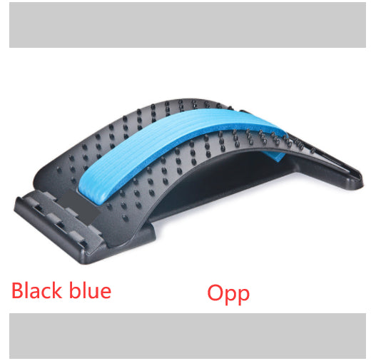 Lumbar Tractor Stretcher - Back Pain Relief Device - Black blue Opp | Jewelry Fitness Skincare