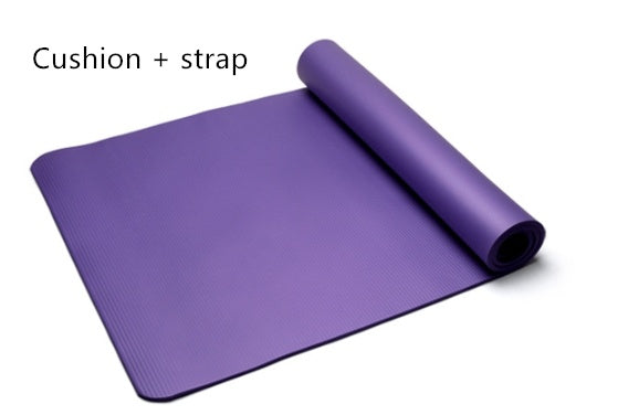 Eco-friendly NBR Yoga Mat - Purple With straps | Jewelry Fitness Skincare