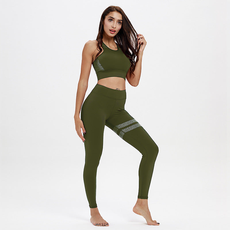 Offset printing yoga sports suit - Green | Jewelry Fitness Skincare