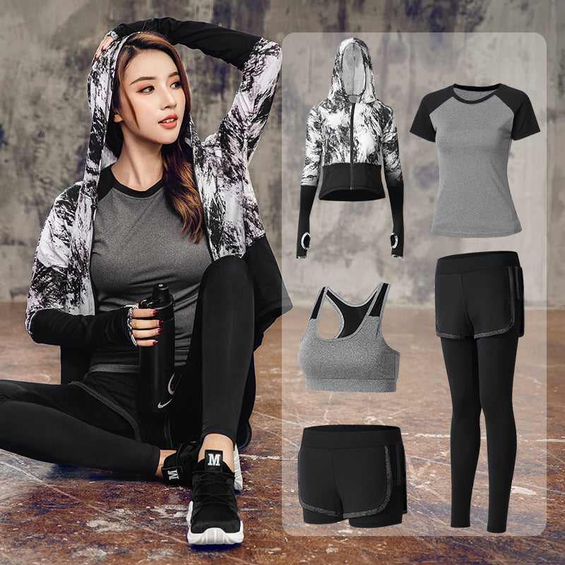 Gym workout Suit - 3 Grey and black | Jewelry Fitness Skincare