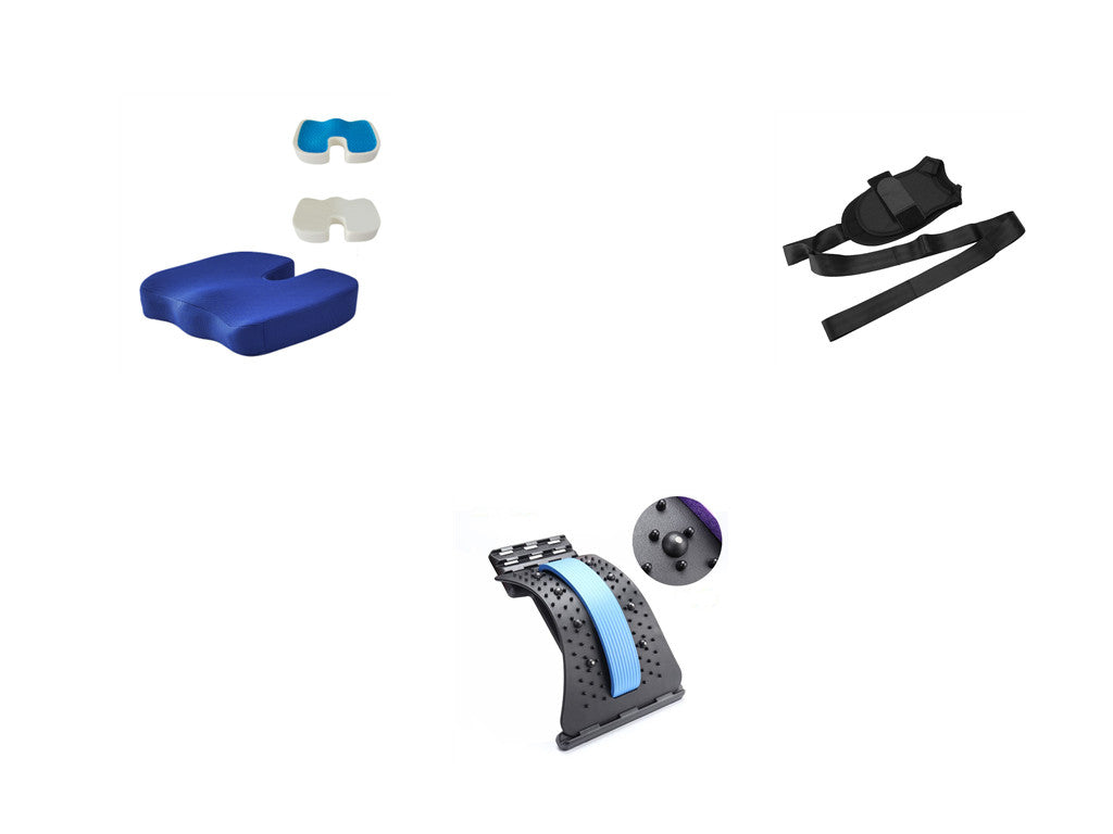 Lumbar Tractor Stretcher - Back Pain Relief Device - Blue with magnet Set | Jewelry Fitness Skincare