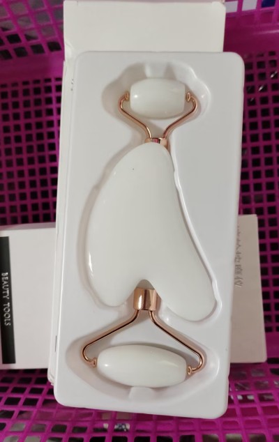 Gua Sha Stone Face Massage Tool - Wrinkle Remover Scraper - White | Jewelry Fitness Skincare